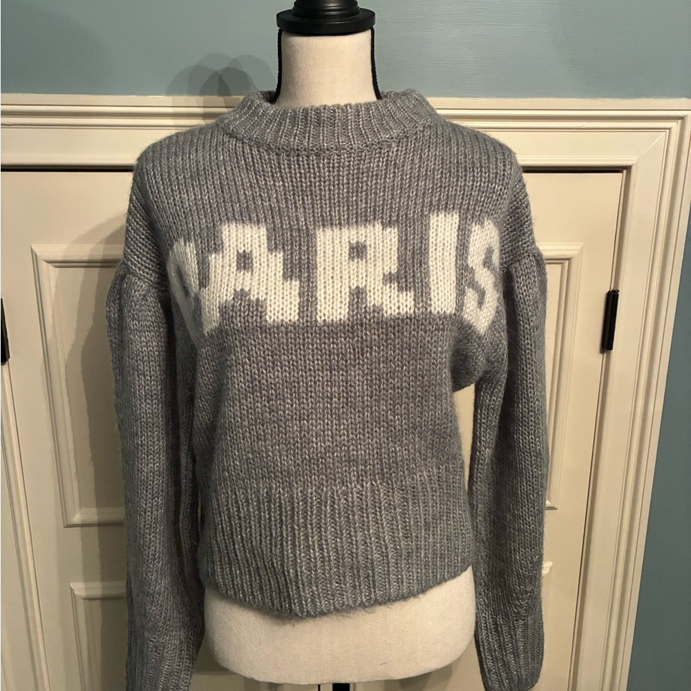 H & M Grey Paris Sweater